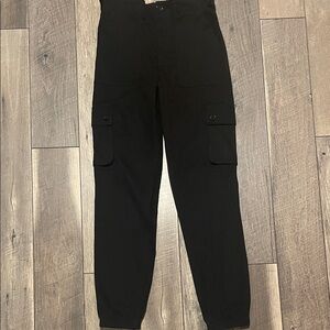 Women’s Wondery Black Cargo Jogger Pants